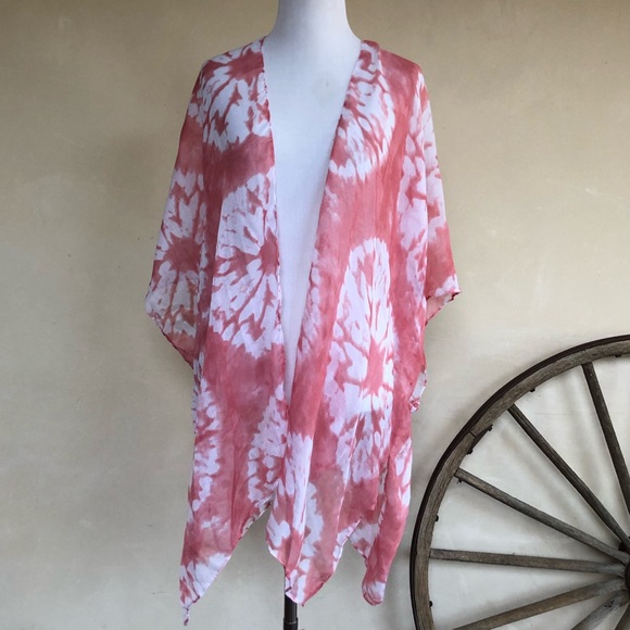 SWIM SUIT KIMONO BEACH COVER-UP alright Weight Corral Tie-Dye NEW! Super Cute! - Picture 1 of 8